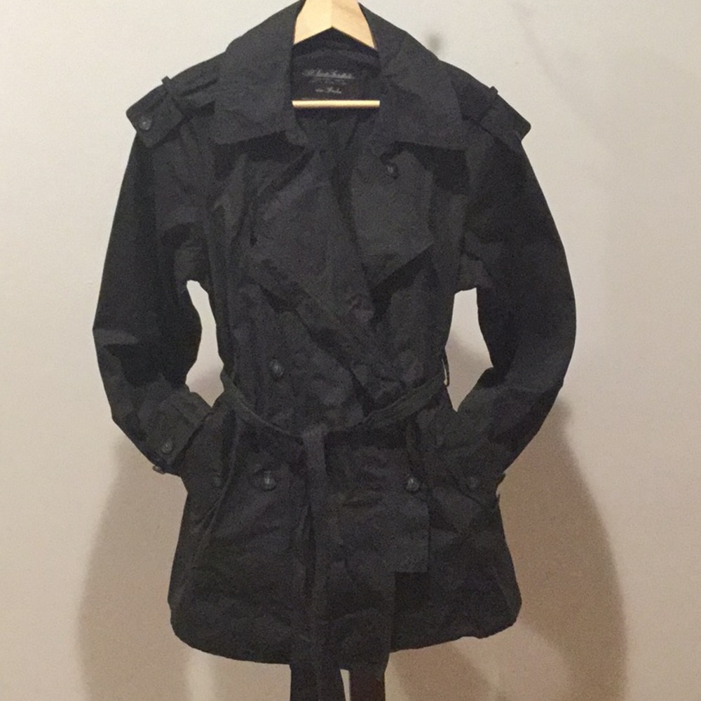 All Saints Spitalfields Black Spring Trench Coat